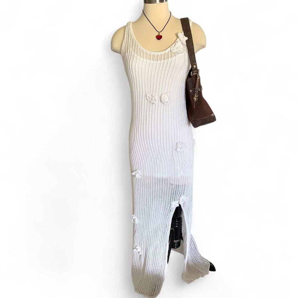 Unbranded Women's White and Cream Dress